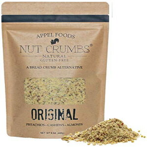 Appel Foods - ナッツクラム - パン粉の代替品 - グルテンフリー - 砂糖不使用 - 低炭水化物 - 低ナトリウム - 生、プレミアムナッツ - オリジナル Appel Foods Nut Crumbs Natural Gluten-Free A Brea Appel Foods - Nut Crumbs - Bread C