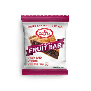 Blackberry, Betty Lou's Fruit Bars | Blackberry Pack of 12 | Gluten Free, Vegan, Non GMO | Deliciously Healthy Snacks Made with All Natural Fruit &Fruit Juice | Individually Wrapped, 2 oz. Each, 12 Bars