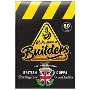 私のものをビルダーズティーバッグにしましょう | マスターブレンド英国紅茶 (ブラック、80カウント(1パック)) Make Mine a Builder's Teabags | Master Blended British Black Tea (Black, 80 Count (Pack of 1))