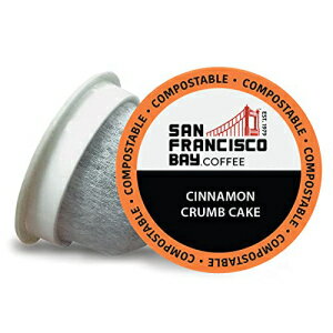 SAN FRANCISCO BAY SF Bay Coffee Cinnamon Crumb Cake 80 Ct Flavored Medium Roast Compostable Coffee Pods, K Cup Compatible including Keurig 2.0