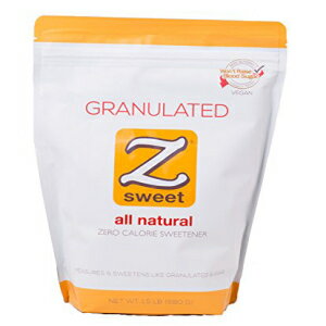 Z SWEET All Natural Zero Calorie Sweetener – Granulated 24 Oz. Non-GMO, Gluten-Free, No Glycemic Impact Erythritol Sugar Alternative – Per...