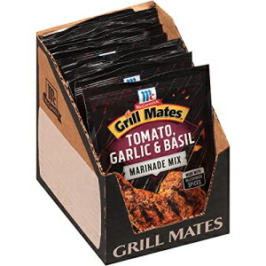 }R[~bN OCc g}gAK[bNAoW̃}lA0.87 IX (12 pbN) McCormick Grill Mates Tomato, Garlic & Basil Marinade, 0.87 oz (Pack of 12)