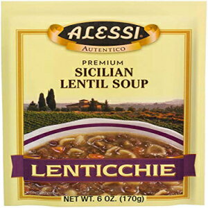 Alessi Lenticchie シチリアレンズ豆のスープ、6 オンス (3 個パック) Alessi Lenticchie Sicilian Lentil Soup, 6 oz (Pack of 3)