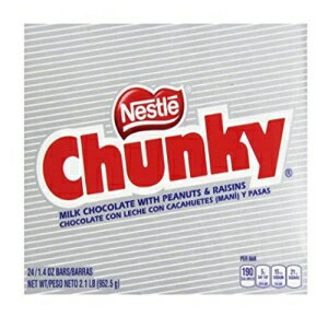 ネスレ チャンキー チョコレート シングル キャンディー バー、1.4 オンス (24 個パック)(uscandyonline) Nestle Chunky Chocolate Single Candy Bars, 1.4 Ounce (Pack of 24)(uscandyonline)