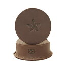 耐久性のある厚い革のムーン、スター、ハートコースター（6パック）Hide＆Drinkによる手作り::バーボンブラウン Durable Thick Leather Moon, Star and Heart Coasters (6-Pack) Handmade by Hide & Drink :: Bourbon Brown