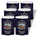 フレンチマーケットコーヒー、レストランブレンド、ダークローストグラウンドコーヒー、12オンスメタル缶(6個パック) French Market Coffee, Restaurant Blend, Dark Roast Ground Coffee, 12 Ounce Metal Can (Pack of 6)