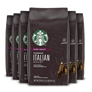 スターバックス ダーク ロースト グラウンド コーヒー — イタリアン ロースト — 100% アラビカ — 6 袋 (各 20 オンス) Starbucks Dark Roast Ground Coffee — Italian Roast — 100% Arabica — 6 bags (20 oz. each)