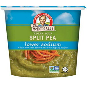 Dr. McDougall's Right Foods r[K XvbgGhE X[v igEA1.9 IX Jbv (6 pbN) Dr. McDougall's Right Foods Vegan Split Pea Soup Lower Sodium, 1.9 Ounce Cups (Pack of 6)