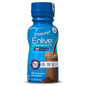 Ensure Enlive Advanced Nutrition Shake、20グラムのプロテイン入り、ミールリプレイスメントシェイク、ミルクチョコレート、8液量オンス、16個 Ensure Enlive Advanced Nutrition Shake with 20 grams of protein, Meal Replacement Shakes, Milk Cho