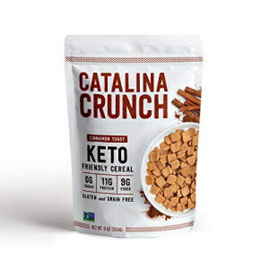 Catalina Crunch Cinnamon Toast Keto Cereal (9oz Bag) Low Carb, Sugar Free, Gluten Free, Grain Free Keto Snacks, Vegan, Plant Based Protein Breakfast Protein Cereals Keto Friendly Food