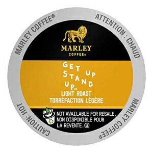 ޡ꡼ҡΩ夬롢Ω夬롢塼ꥰKå׾¤Υ󥰥륵RealCup˥å饤ȥȡ96 Marley Coffee,Get Up, Stand Up, Single Serve RealCup Organic Light Roast for Keurig K-Cup Brewers, 96 C