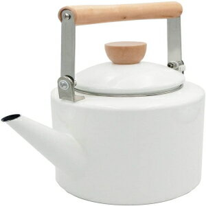 楽天GlomarketWhite, Keypro Enamel on Steel Tea Kettle, 1.7-Quart Maximum Safe Capacity, Cylindrical Shape with Wood Handle, Vintage Style（White）