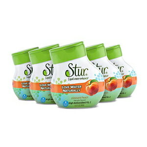 楽天GlomarketStur - Peach, Natural Water Enhancer, （5 Bottles, Makes 100 Flavored Waters） - Sugar Free, Zero Calories, Kosher, Liquid Drink Mix Sweetened with Stevia, 1.62 Fl Oz （Pack of 5）