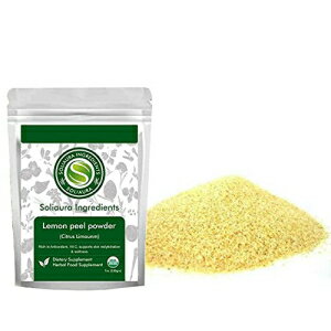 SOLIAURA PRODUCTS Soliaura Lemon Peel Powder 200g 7oz 100 Organic Pure Natural Organically Grown Vegan Non GMO for Cooking, Baking, Soap Making, Skin Care Facial Masks Whitening