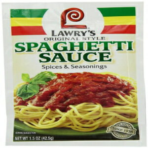 Lawry's XpQbeB\[X XpCX & V[YjOAIWi X^CA1.5 IX pPbg (5 pbN) Lawry's Spaghetti Sauce Spice & Seasonings, Original Style, 1.5-Ounce Packets (5 Pack)