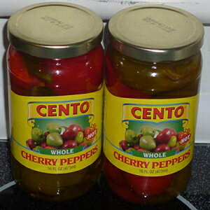 Cento Fancy ホールホットチェリーペッパー (2 パック) Cento Fancy Whole Hot Cherry Peppers, (2 Pack)