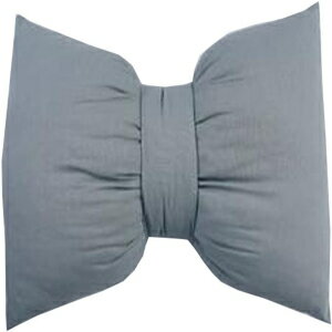 Small, Gray, Peacewish Hand Made Pure Color Cotton Bow Pillow Car Neck Pillow Sofa Office Waist Pillow Detachable Wash Pillow (S, Gray)