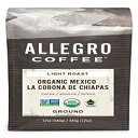 Allegro Coffee、オーガニックメキシコライトローストグラウンドコーヒー、12オンス Allegro Coffee, Organic Mexico Light Roast Ground Coffee, 12 oz.