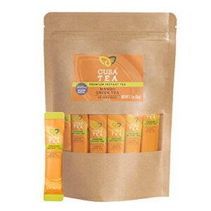 Cusa Tea Coffee, Mango Green Tea. Premium Instant Tea Made With Real Fruit and Spices, Organic Leaves, No Added Sugar. Drink Mix Packets Ready in Seconds, Makes Hot or Iced Tea (30 Servings)