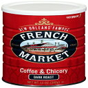 楽天Glomarketフレンチマーケットコーヒー、コーヒー＆チコリ、ダークローストグラウンドコーヒー、12オンスの金属缶 French Market Coffee, Coffee and Chicory, Dark Roast Ground Coffee, 12 Ounce Metal Can