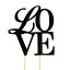 All About Details Black Love Cake Topper, 9 5/8 x 6 3/8 x 1 5/8 &quot, Black & Gold