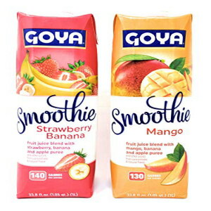 Goya Smoothie Strawberry Banana & Mango Fruit Juice Blend (2 Pack, Total of 67.6fl.oz)