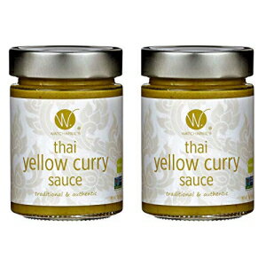 WATCHAREE'S Thai Yellow Curry Sauce | Vegan | Authentic Traditional Thai Recipe | 12oz Jar (Thai Yellow Curry, 2 pack)