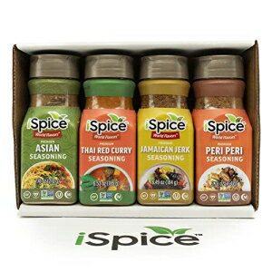 楽天GlomarketiSpice - 4 Pack World Flavor Seasoning - All International | Contains 1 each: Jamaican Jerk, Thai Red Curry, Peri Peri and Asian WORLD FLAVORS PREMIUM SEASONINGS （4 Pack World Flavor Seasoning）