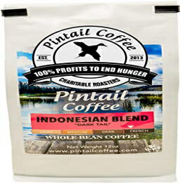 Pintail Coffee – Indonesian Dark-Tail Whole Bean, Dark Roast Coffee, 12 Oz. Bag