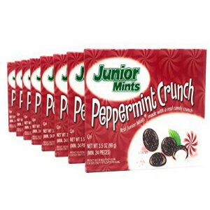 ジュニアミントペパーミントクランチチョコレートミント-8箱入り-箱あたり3.5オンス-合計28オンス（合計8箱） Junior Mints Peppermint Crunch Chocolate Mints - Pack of 8 Boxes - 3.5 oz per Box - 28 oz Total (8 Boxes Total)
