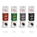 Italian Coffee capsules compatible with Starbucks Verismo, CBTL, Caffitaly, K-fee systems (Sampler, 4 flavors, 40 pods tot., No decaf)