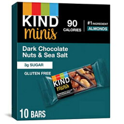 KIND Bar Mini、ダークチョコレートナッツ＆シーソルト、グルテンフリー、100カロリー、低糖、80個 KIND Bar Minis, Dark Chocolate Nuts & Sea Salt, Gluten Free, 100 Calories, Low Sugar, 80 Count