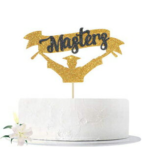 Nanvin Glitter Masters Cake Topper - Congrats Grad Cake Topper - 2021 High School Graduation/Law School/College Graduate Party Decoration Supplies