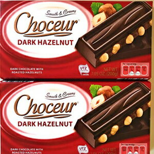ローストヘーゼルナッツ入りチョコダークチョコレート7.05オンス（2パック） Choceur Dark Chocolate with Roasted Hazelnuts 7.05 oz (Pack of 2)