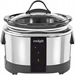 Programmable Stainless Steel, Crock-Pot Slow Cooker Works with Alexa 6-Quart Programmable Stainless Steel 2139005, A Certified for Humans Device