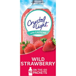 Crystal Light Sugar-Free Wild Strawberry Drink Mix with Caffeine (120 On-the-Go Packets, 12 Packs of 10)
