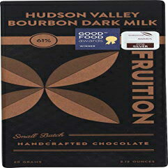 Fruition Chocolate Works、チョコレートバー ハドソン バーボン ダークミルク 61%、2.12 オンス Fruition Chocolate Works, Chocolate Bar Hudson Bourbon Dark Milk 61%, 2.12 Ounce