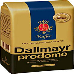 ダルマイヤーグルメコーヒー、プロドモ（ホールビーン）、500gバキュームパック（2パック） Dallmayr Gourmet Coffee, Prodomo (Whole Bean), 500g Vacuum Packs (Pack of 2)