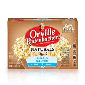 スナック菓子, その他 2.69 Ounce (Pack of 3), classic, Orville Redenbachers Naturals Light Simply Salted Popcorn, Classic Bag, 3-Count