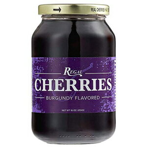 リーガル 16オンス 茎付き紫色のマラスキーノ チェリー Regal 16 oz. Purple Maraschino Cherries with Stems