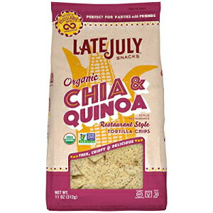 楽天GlomarketLATE JULY Snacks Restaurant Style Chia & Quinoa Tortilla Chips, 11 oz. Bag, Pack of 9