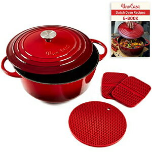 Uno Casa Enameled Cast Iron Dutch Oven with Lid 
