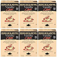 Bigelow Tea Vanilla, Bigelow Vanilla Chai Tea Bags 28-Count Boxes (Pack of 6) Black Tea Bags with Spices and Vanilla Flavor Rich in Antioxidants