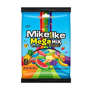 Mike & Ike MegaMix 10 フレーバー (噛み応えのあるフルーツフレーバーの詰め合わせキャンディー) 5 オンスバッグ!!!! (1個パック、5オンス) Mike & Ike MegaMix 10 Flavors (Chewy Assorted Fruit Flavored Candies) 5 Ounce Bag!!!