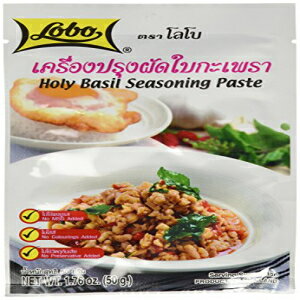 ロボ ブランド タイ ホーリーバジル シーズニング ペースト - 各 1.76 オンス (5 パック) Lobo brand Thai Holy basil seasoning paste - 1.76 oz each (5 packs)