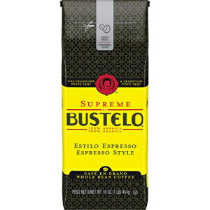 楽天GlomarketSupreme by Bustelo エスプレッソスタイル ダークロースト全豆コーヒー、16オンス Supreme by Bustelo Espresso Style Dark Roast Whole Bean Coffee, 16 Ounces