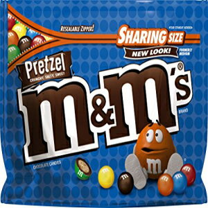 M&M'S, プレッツェル チョコレート キャンディ シェアリング サイズ バッグ、8 オンス M&M'S, Pretzel Chocolate Candy Sharing Size Bag, 8 oz