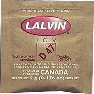 Lalvin D-47 Saccharomyces Cerevisiae 3 (5 G. Pouchs)