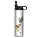 Tree-Free Greetings Sportiva Stainless Steel Tumbler Double-Walled and Vacuum Insulated Cup with Straw, 17 Ounce, Checking In Giraffe