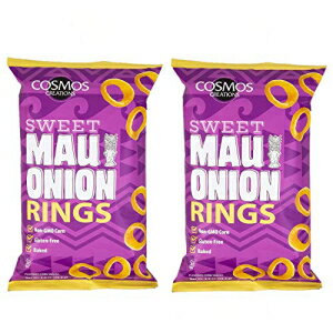 Cosmos Creations Maui Onion Puffed Rings (2 Pack - Two 3.5oz Bags) - Premium Puffed Corn Snack - Healthy and Baked Snack - Gluten Free, Non GMO